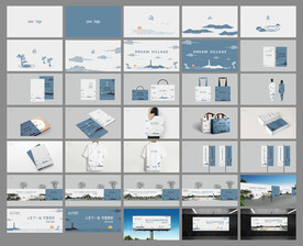 小镇民宿VI矢量模板