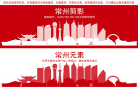 常州地标建筑剪影