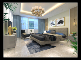 现代卧室效果图