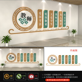 教师道德规范文化墙