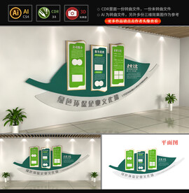 环保企业文化墙.