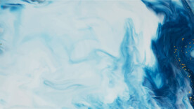 抽象蓝色水彩画