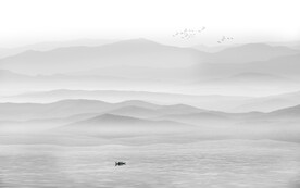 新中式水墨群山背景墙