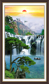 竖幅山水画