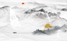 水墨石纹背景图片