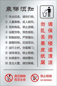 电梯乘梯安全警告须知