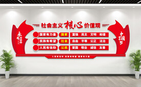 社会主义核心价值观背景墙文化墙