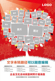 企业文化宣传海报《创意照片树》