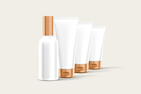 化妆品瓶样机不同风格瓶装