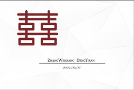 婚礼水牌指引牌小清新几何立体