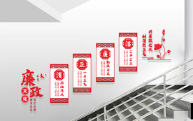 楼梯廉政文化墙