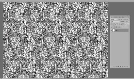 手绘黑白抽象线条房屋密集排列