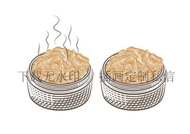 花生插画手绘矢量