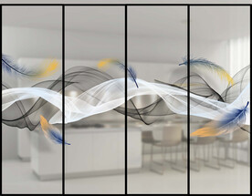 高清分层彩白彩推拉门写真图