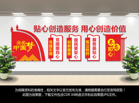 红色物业文化墙