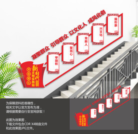 文明实践站楼梯文化墙