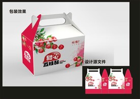 水果荔枝包装效果图+平面图 
