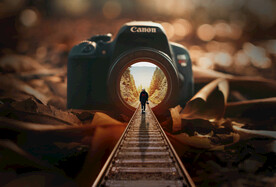 通往单反世界秋天的铁路