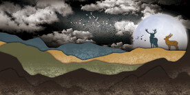 晶瓷画 彩色山恋