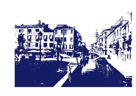 手绘城市建筑矢量图