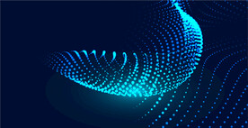 蓝色发光粒子背景