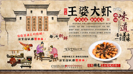 王婆大虾背景墙