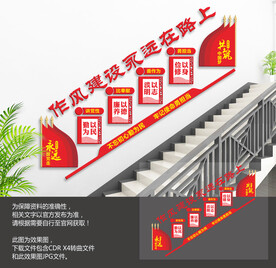 廉政作风建设楼梯文化墙