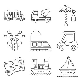 交通工具相关图标