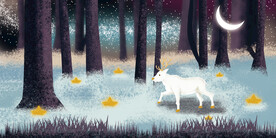 晶瓷画 抽象画 夜晚森林