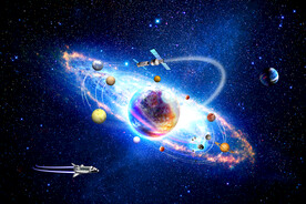 太空宇宙银河系背景