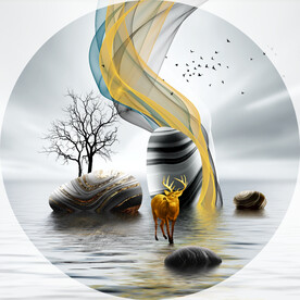 装饰画 新中式 抽象画 线条