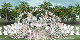 粉色户外仪式区