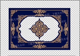 蒙古族镂空蓝色