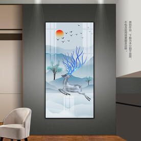 禅意山水客厅装饰画玄关挂画壁画