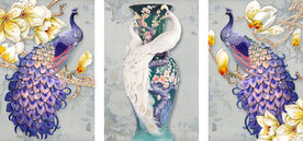 晶瓷画 新中式 孔雀