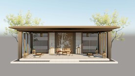 新中式亭子su模型