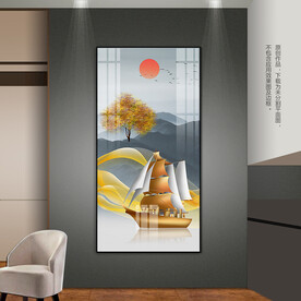 一帆风顺玄关装饰画沙发背景挂画