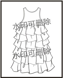 服装设计连衣裙女装