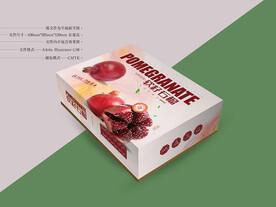 软籽石榴包装 平面图