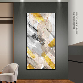 抽象客厅玄关装饰画树叶挂画