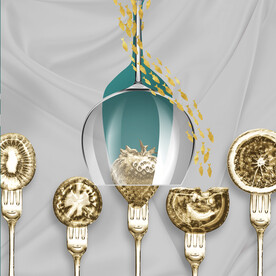 晶瓷画 玻璃酒杯