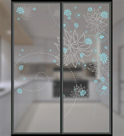 高清分层透明彩釉玻璃打印图