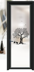 高清分层彩白彩透明底平开门