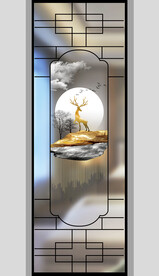 高清分层彩白彩透明底平开门