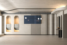 现代简约客厅沙发背景墙家具场景