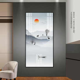 禅意山水客厅玄关装饰画床头画