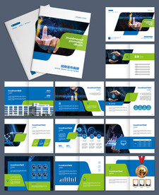 蓝色科技企业画册