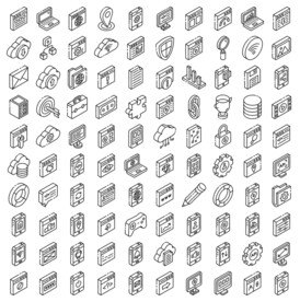 网站应用类立体图标