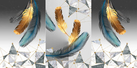 晶瓷画 抽象画 羽毛