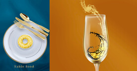 晶瓷画 碟子 高足酒杯